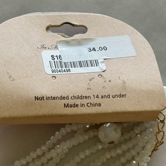 Beautiful Ella 3 Piece Pearl Style Earrings/ Necklace Set - Picture 4 of 4